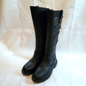 Milwaukee Leather Black 15 inch High Rise Leather Riding Boots Size 7